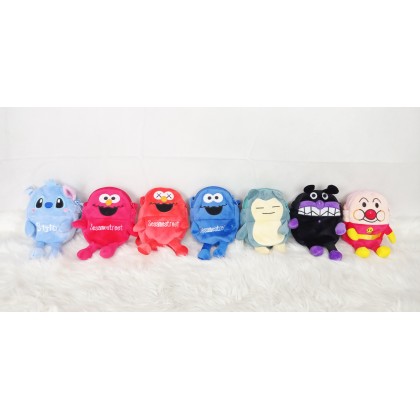 {M'SIA STOCK} CARTOON DOUBLE-LAYER ZIPPER BAG SOFTTOYS/PLUSHTOYS/KIDSTOYS 7INCH 21CM 卡通双层零钱包娃娃玩具公仔 7寸 Patung Beruang